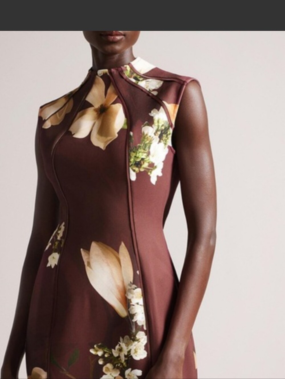 Ted Baker Brown Floral Mini Dress